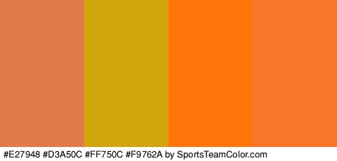 #E27948 #D3A50C #FF750C #F9762A Colors