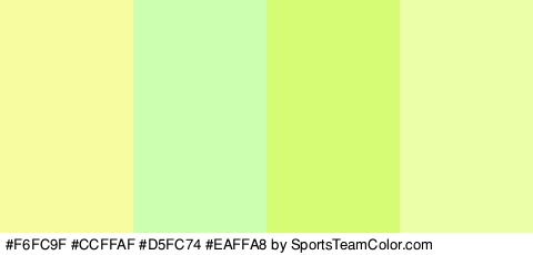 #F6FC9F #CCFFAF #D5FC74 #EAFFA8 Colors