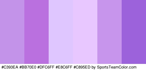 #C393EA #BB70E0 #DFC6FF #E8C6FF #C895ED #9C62DB Colors