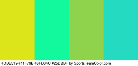 #DBE519 #11F79B #8FD34C #25DBBF Colors