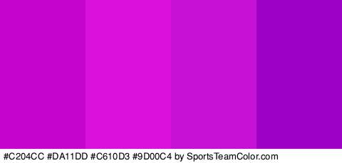 #C204CC #DA11DD #C610D3 #9D00C4 Colors