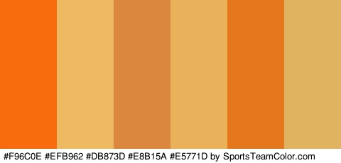 #F96C0E #EFB962 #DB873D #E8B15A #E5771D #E0B360 Colors