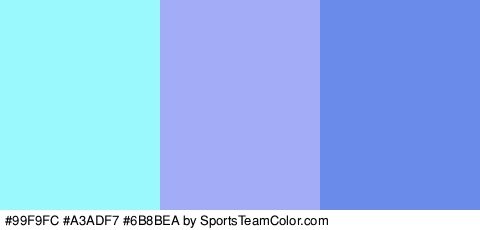 #99F9FC #A3ADF7 #6B8BEA Colors