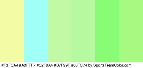 #F3FCA4 #A0FFF7 #C2F9A4 #B7F99F #88FC74 #A7F981 Colors