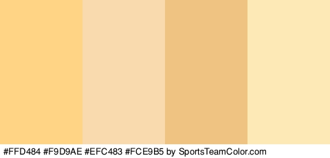 #FFD484 #F9D9AE #EFC483 #FCE9B5 Colors