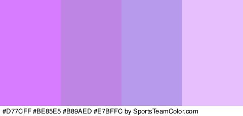 #D77CFF #BE85E5 #B89AED #E7BFFC Colors