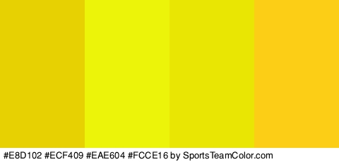 #E8D102 #ECF409 #EAE604 #FCCE16 Colors