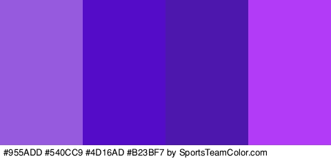 #955ADD #540CC9 #4D16AD #B23BF7 Colors