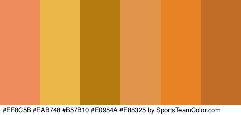 #EF8C5B #EAB748 #B57B10 #E0954A #E88325 #C16D28 Colors