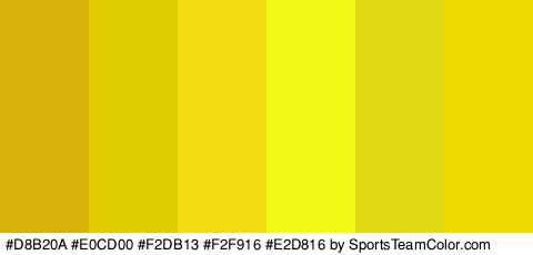 #D8B20A #E0CD00 #F2DB13 #F2F916 #E2D816 #EFDB00 Colors