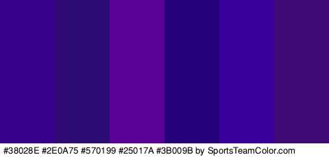 #38028E #2E0A75 #570199 #25017A #3B009B #400875 Colors