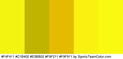 #F4F411 #C1B400 #E5BB02 #F9F211 #F9F911 Colors