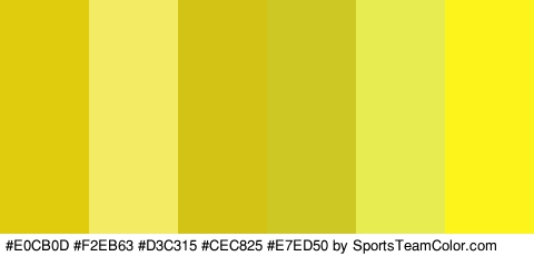 #E0CB0D #F2EB63 #D3C315 #CEC825 #E7ED50 #FCF41B Colors