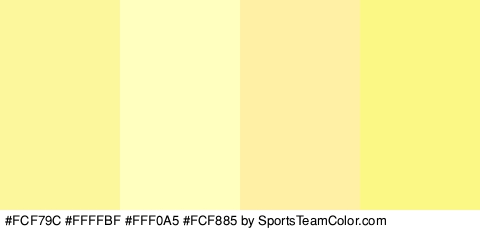 #FCF79C #FFFFBF #FFF0A5 #FCF885 Colors