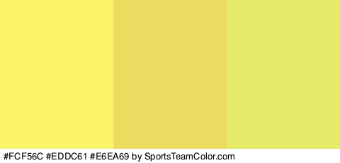 #FCF56C #EDDC61 #E6EA69 Colors