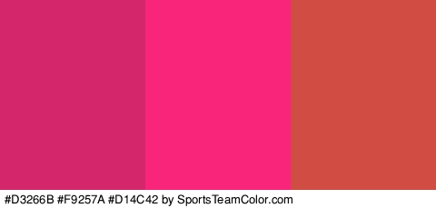 #D3266B #F9257A #D14C42 Colors