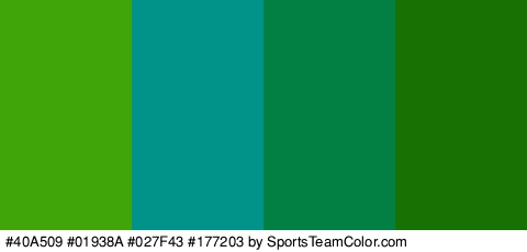 #40A509 #01938A #027F43 #177203 Colors