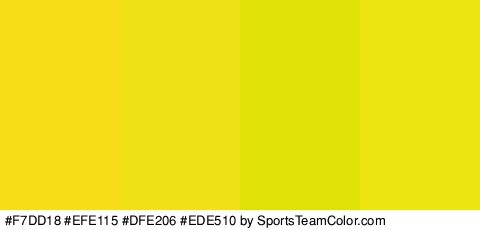 #F7DD18 #EFE115 #DFE206 #EDE510 Colors