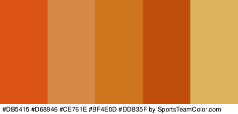 #DB5415 #D68946 #CE761E #BF4E0D #DDB35F Colors