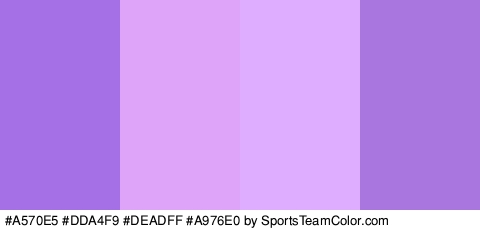 #A570E5 #DDA4F9 #DEADFF #A976E0 Colors