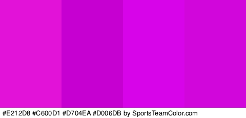 #E212D8 #C600D1 #D704EA #D006DB Colors