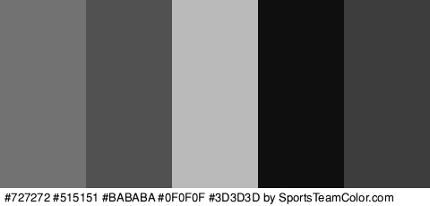 #727272 #515151 #BABABA #0F0F0F #3D3D3D Colors