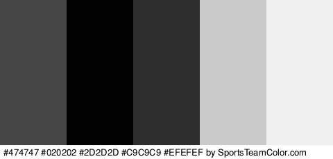 #474747 #020202 #2D2D2D #C9C9C9 #EFEFEF Colors