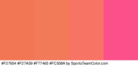 #F27654 #F27A59 #F77465 #FC508A Colors