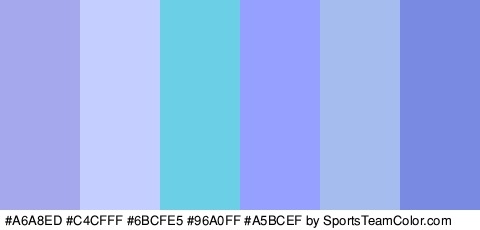 #A6A8ED #C4CFFF #6BCFE5 #96A0FF #A5BCEF #788AE2 Colors