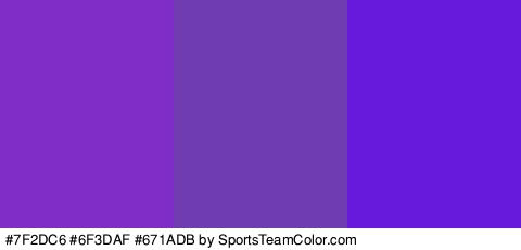 #7F2DC6 #6F3DAF #671ADB Colors