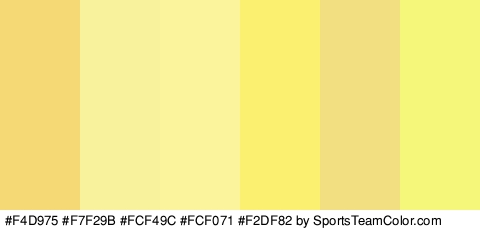 #F4D975 #F7F29B #FCF49C #FCF071 #F2DF82 #F5F77B Colors