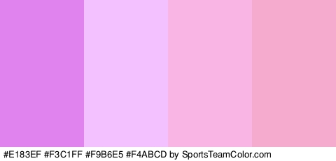 #E183EF #F3C1FF #F9B6E5 #F4ABCD Colors