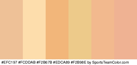 #EFC197 #FCDDAB #F2B67B #EDCA89 #F2B98E #EFB292 Colors