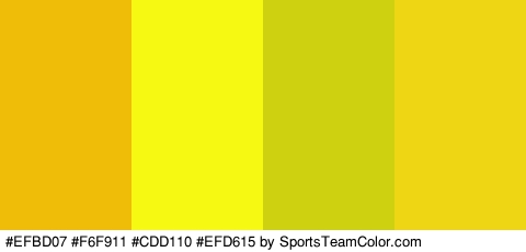 #EFBD07 #F6F911 #CDD110 #EFD615 Colors