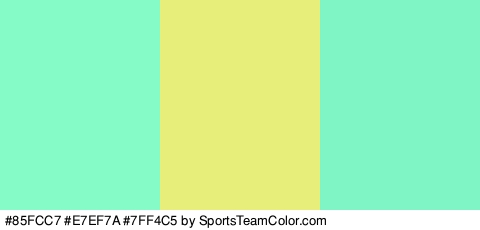 #85FCC7 #E7EF7A #7FF4C5 Colors