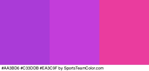 #AA3BD6 #C33DDB #EA3C9F Colors