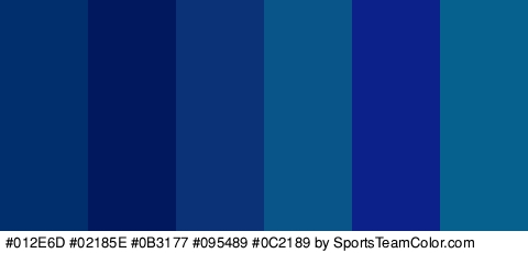 #012E6D #02185E #0B3177 #095489 #0C2189 #07618E Colors