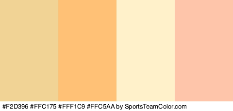 #F2D396 #FFC175 #FFF1C9 #FFC5AA Colors