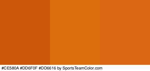 #CE580A #DD6F0F #DD6616 Colors