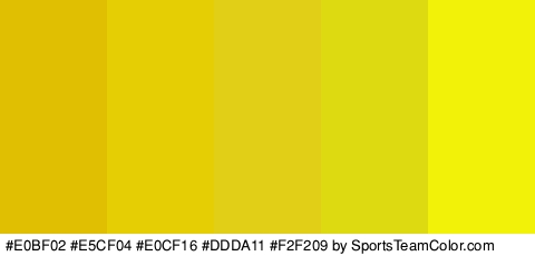 #E0BF02 #E5CF04 #E0CF16 #DDDA11 #F2F209 Colors