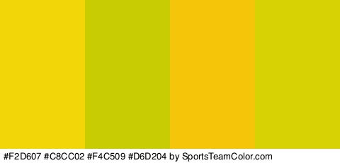 #F2D607 #C8CC02 #F4C509 #D6D204 Colors