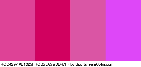 #DD4297 #D1025F #DB55A5 #DD47F7 Colors