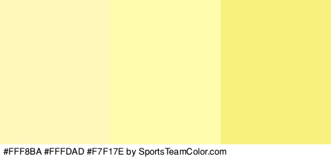 #FFF8BA #FFFDAD #F7F17E Colors