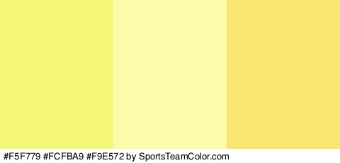 #F5F779 #FCFBA9 #F9E572 Colors