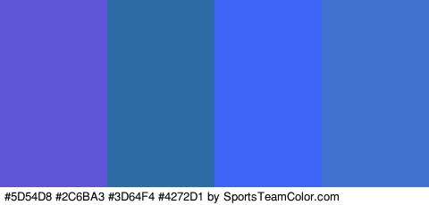 #5D54D8 #2C6BA3 #3D64F4 #4272D1 Colors