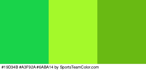 #19D34B #A3F92A #6ABA14 Colors