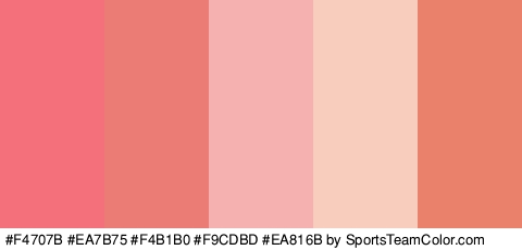 #F4707B #EA7B75 #F4B1B0 #F9CDBD #EA816B Colors