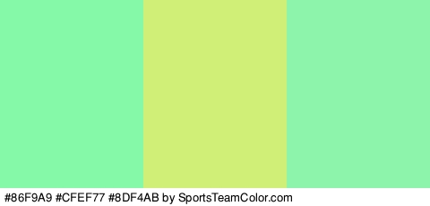 #86F9A9 #CFEF77 #8DF4AB Colors