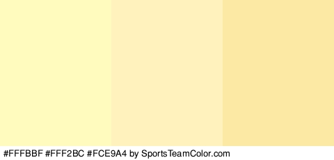 #FFFBBF #FFF2BC #FCE9A4 Colors