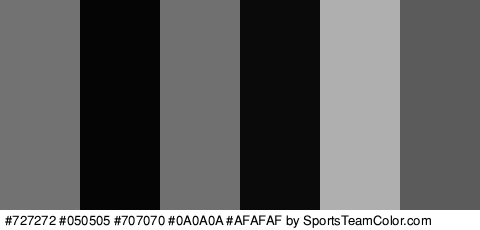 #727272 #050505 #707070 #0A0A0A #AFAFAF #5B5B5B Colors